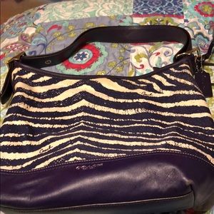 Purple zebra Coach purse